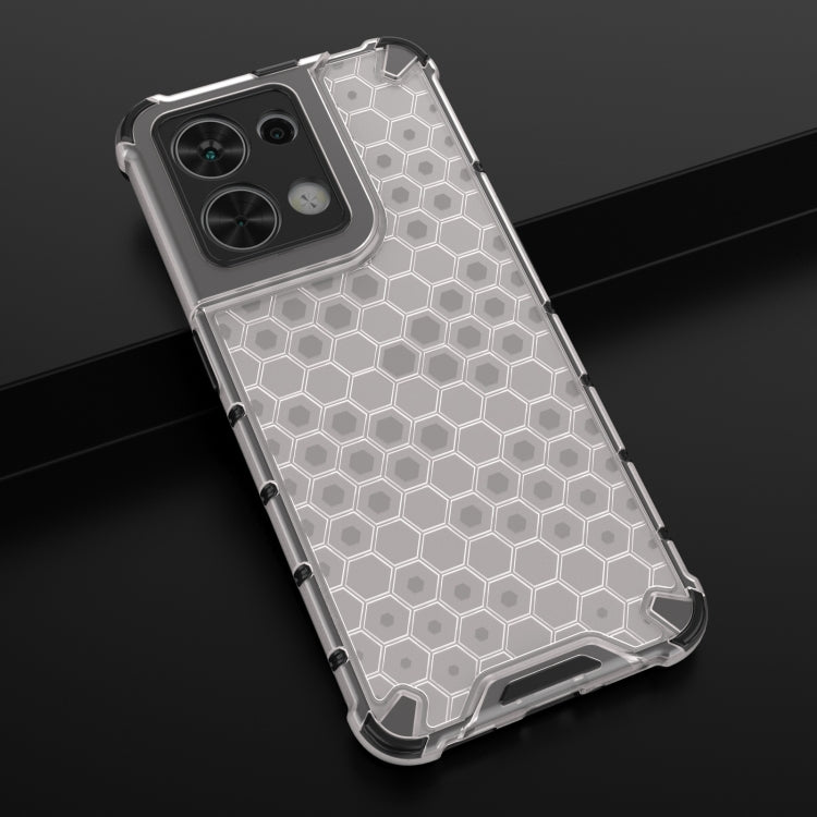 For OPPO Reno8 Shockproof Honeycomb PC + TPU Phone Case