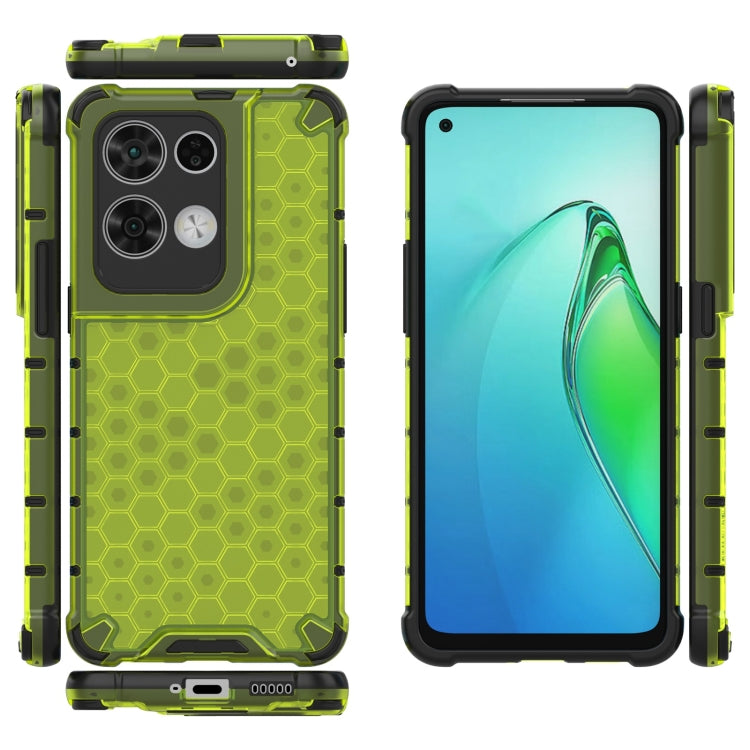 For OPPO Reno8 Pro Shockproof Honeycomb PC + TPU Phone Case