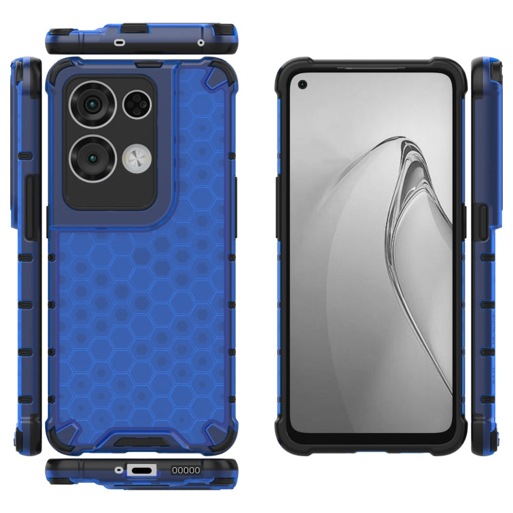 For OPPO Reno8 Pro+ Shockproof Honeycomb PC + TPU Phone Case