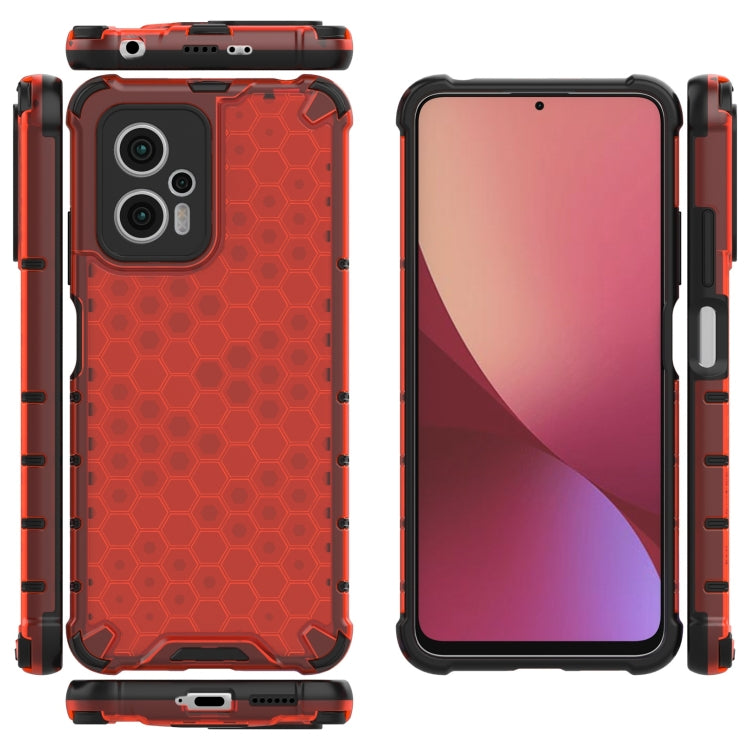 For Xiaomi Redmi Note 11T Pro Shockproof Honeycomb PC + TPU Phone Case
