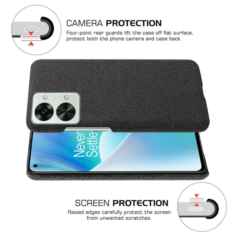 For OnePlus Nord 2T 5G Cloth Coated Hard Plastic Phone Case