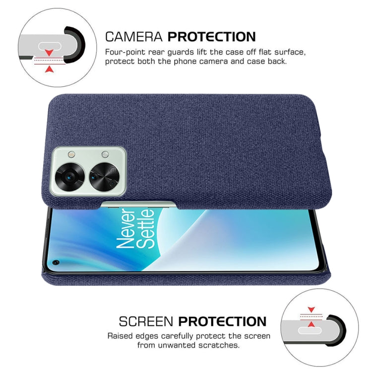 For OnePlus Nord 2T 5G Cloth Coated Hard Plastic Phone Case