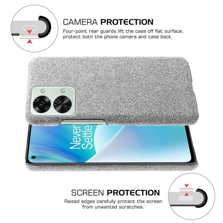 For OnePlus Nord 2T 5G Cloth Coated Hard Plastic Phone Case