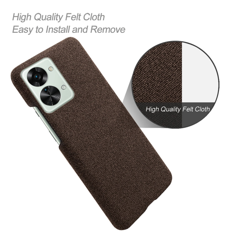 For OnePlus Nord 2T 5G Cloth Coated Hard Plastic Phone Case