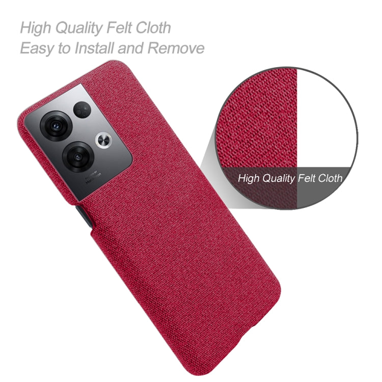 For OPPO Reno8 Pro+ Cloth Coated Hard Plastic Phone Case