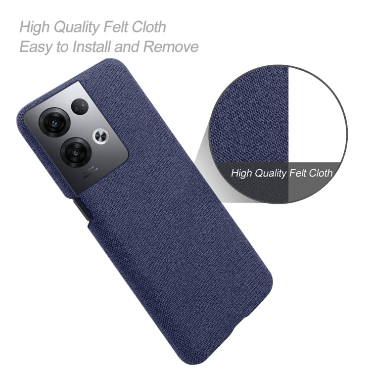 For OPPO Reno8 Pro+ Cloth Coated Hard Plastic Phone Case