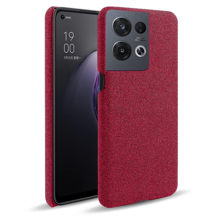 For OPPO Reno8 Pro Cloth Coated Hard Plastic Phone Case