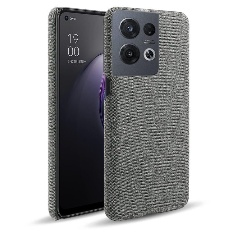 For OPPO Reno8 Pro Cloth Coated Hard Plastic Phone Case
