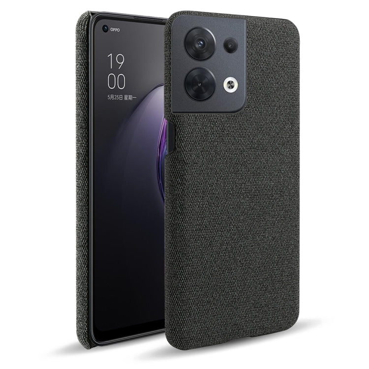 For OPPO Reno8 Cloth Coated Hard Plastic Phone Case