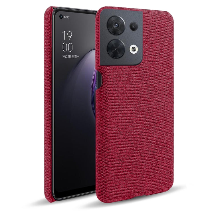 For OPPO Reno8 Cloth Coated Hard Plastic Phone Case