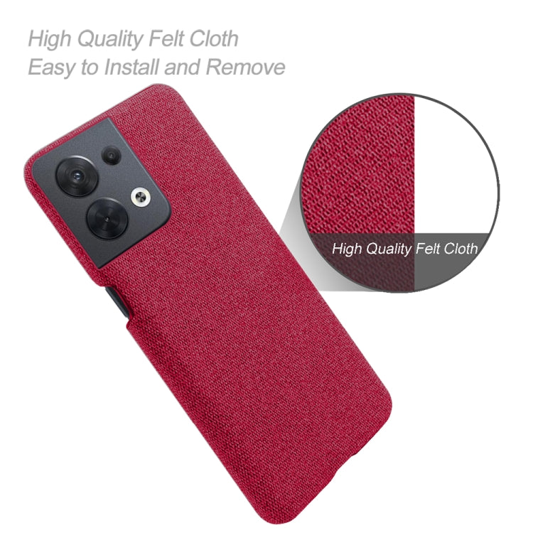For OPPO Reno8 Cloth Coated Hard Plastic Phone Case