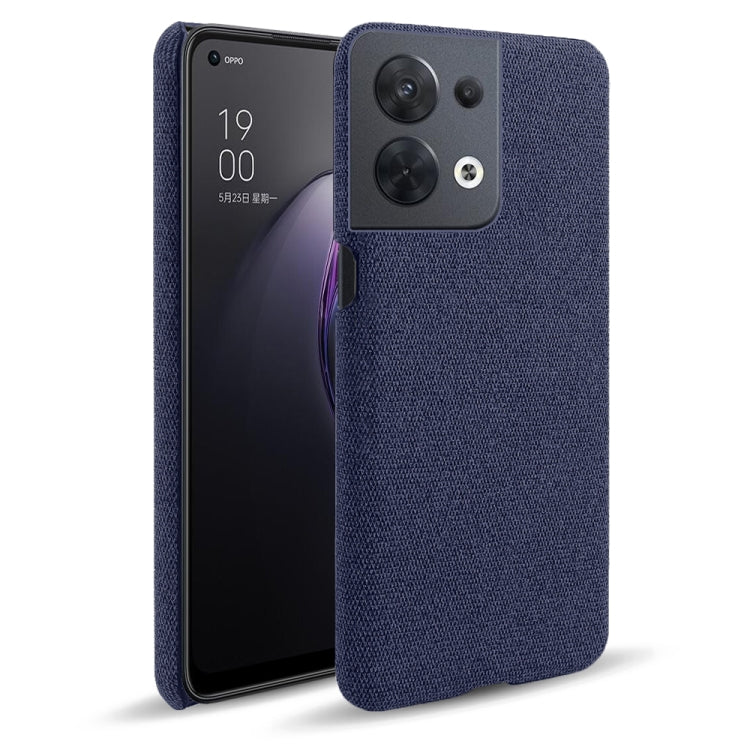 For OPPO Reno8 Cloth Coated Hard Plastic Phone Case