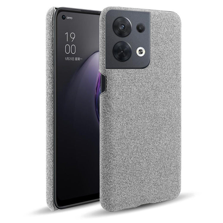 For OPPO Reno8 Cloth Coated Hard Plastic Phone Case