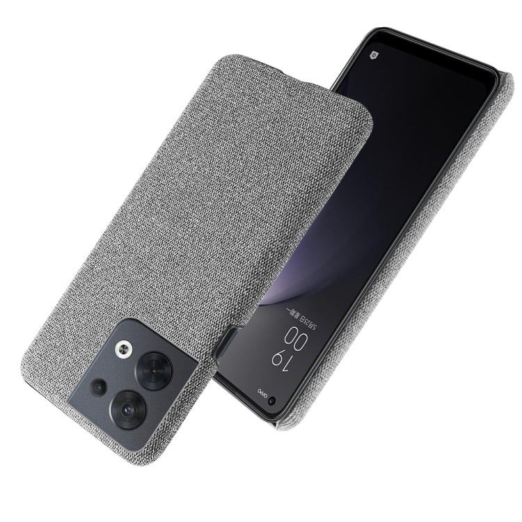 For OPPO Reno8 Cloth Coated Hard Plastic Phone Case