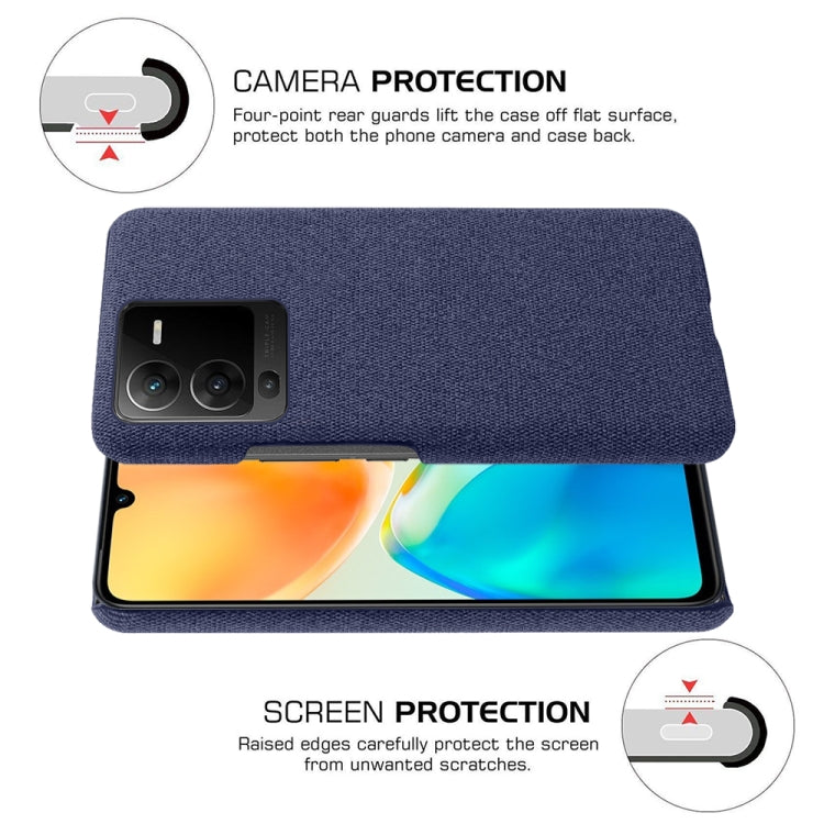For vivo S15 Pro Cloth Coated Hard Plastic Phone Case