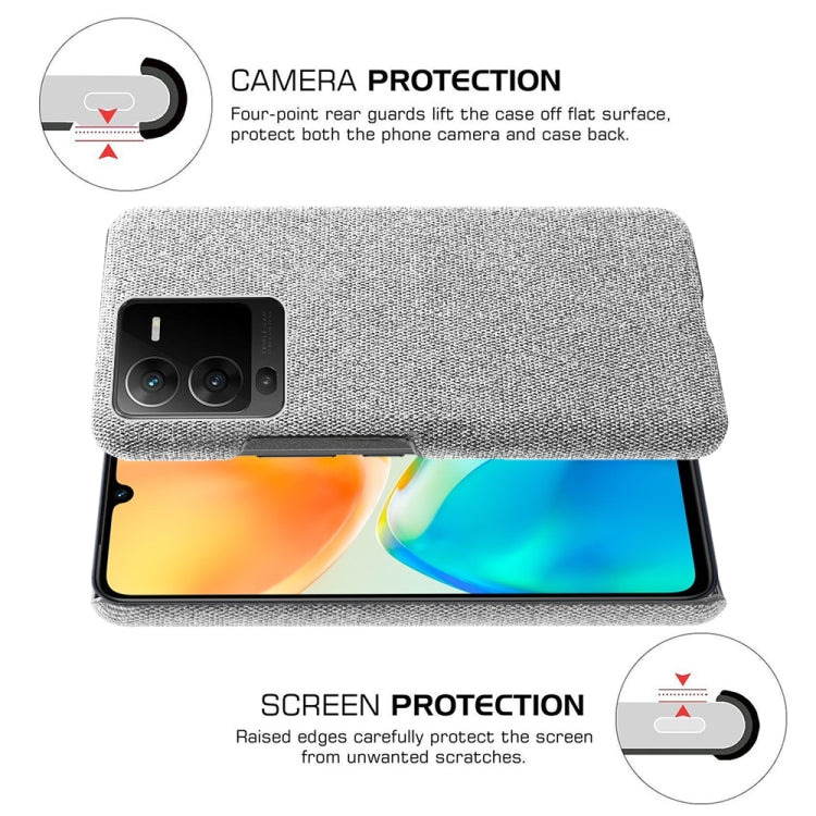 For vivo S15 Pro Cloth Coated Hard Plastic Phone Case