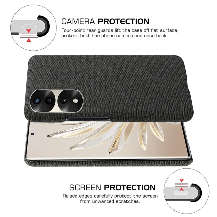 For Honor 70 Pro Cloth Coated Hard Plastic Phone Case