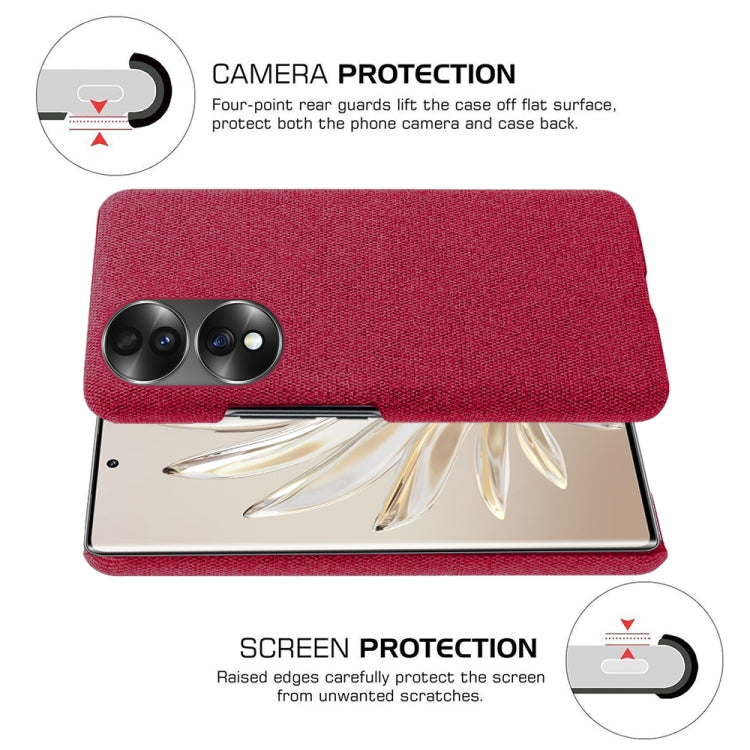 For Honor 70 Cloth Coated Hard Plastic Phone Case