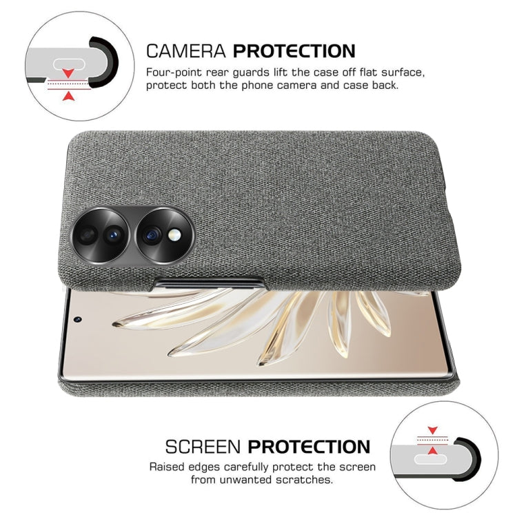 For Honor 70 Cloth Coated Hard Plastic Phone Case