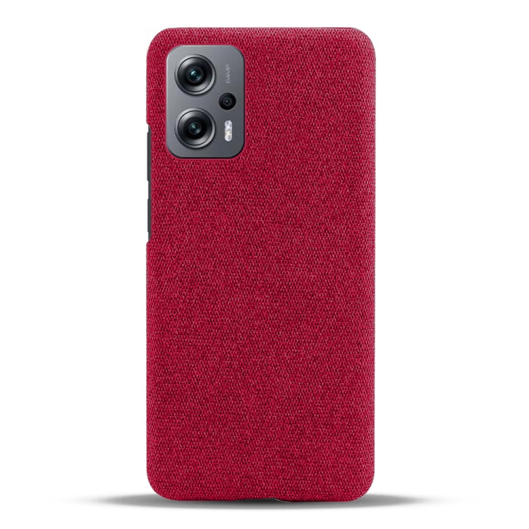 For Xiaomi Redmi Note 11T Pro Cloth Coated Hard Plastic Phone Case