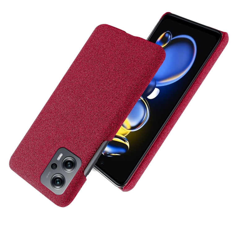 For Xiaomi Redmi Note 11T Pro Cloth Coated Hard Plastic Phone Case