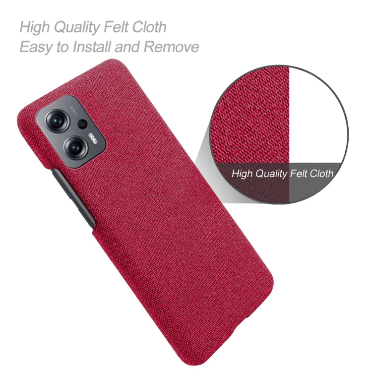 For Xiaomi Redmi Note 11T Pro Cloth Coated Hard Plastic Phone Case