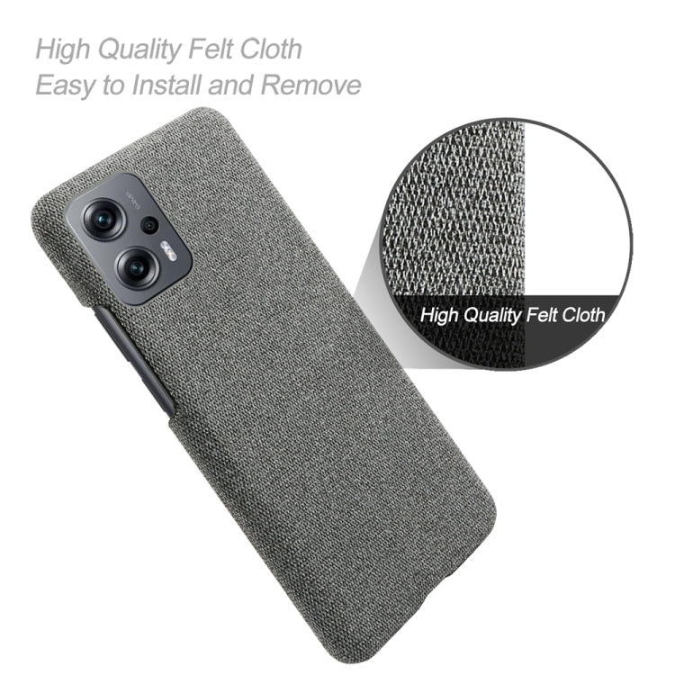 For Xiaomi Redmi Note 11T Pro Cloth Coated Hard Plastic Phone Case