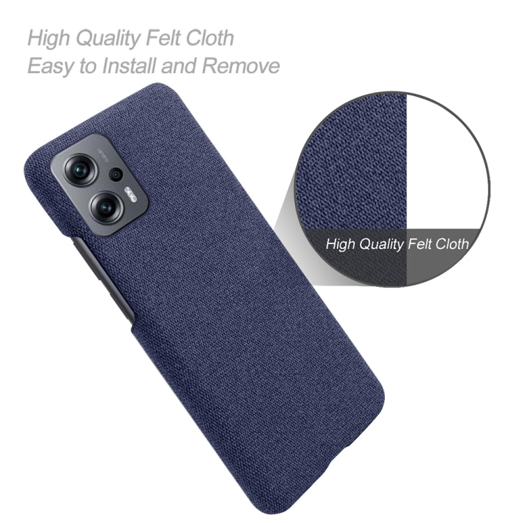 For Xiaomi Redmi Note 11T Pro Cloth Coated Hard Plastic Phone Case