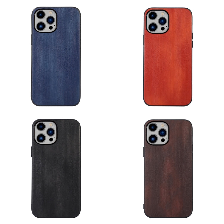 For iPhone 14 Plus Yellow Cow Texture PU Phone Case