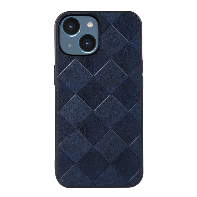 For iPhone 14 Weave Plaid PU Phone Case