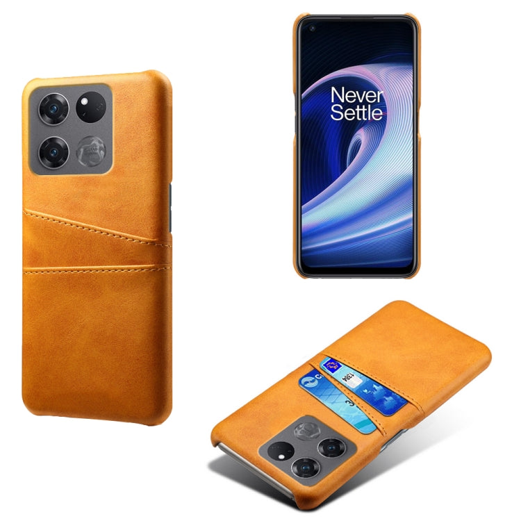 For OnePlus Ace Racing Dual Card Slots Calf Texture PC + PU Phone Case
