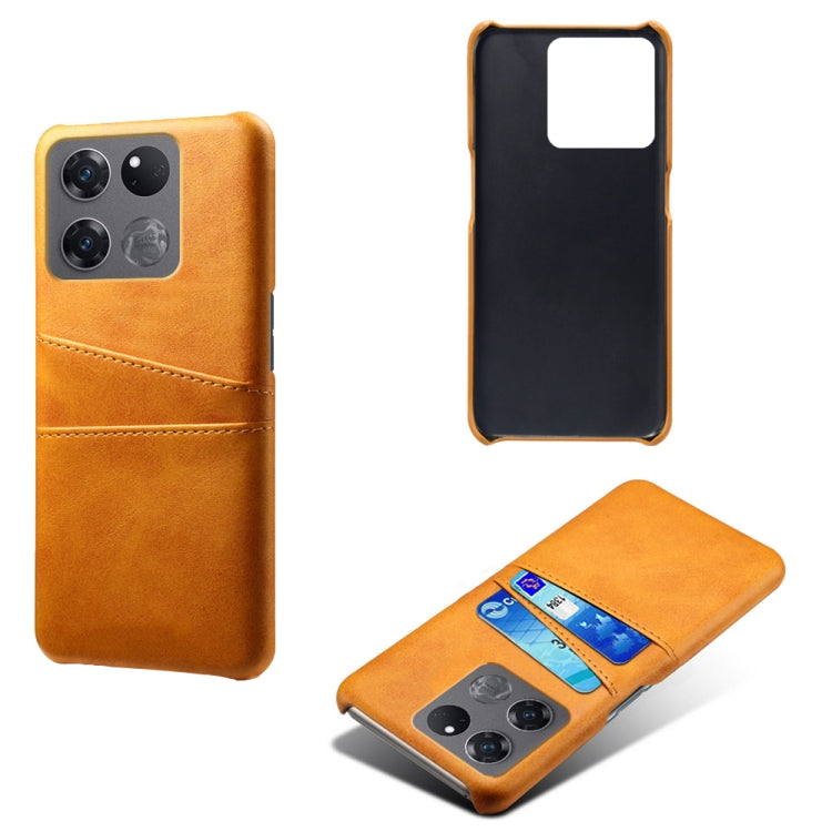 For OnePlus Ace Racing Dual Card Slots Calf Texture PC + PU Phone Case