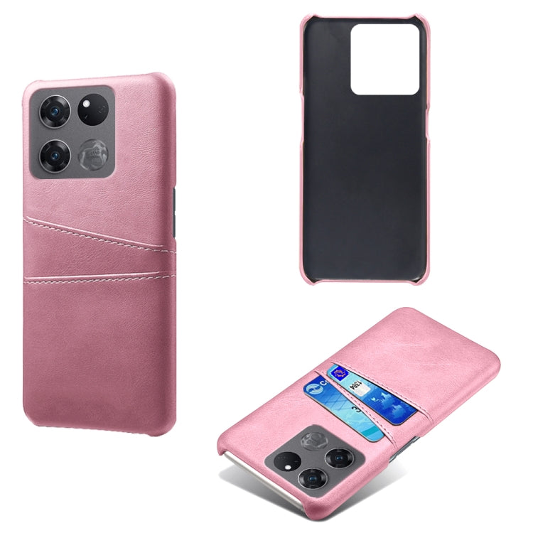 For OnePlus Ace Racing Dual Card Slots Calf Texture PC + PU Phone Case