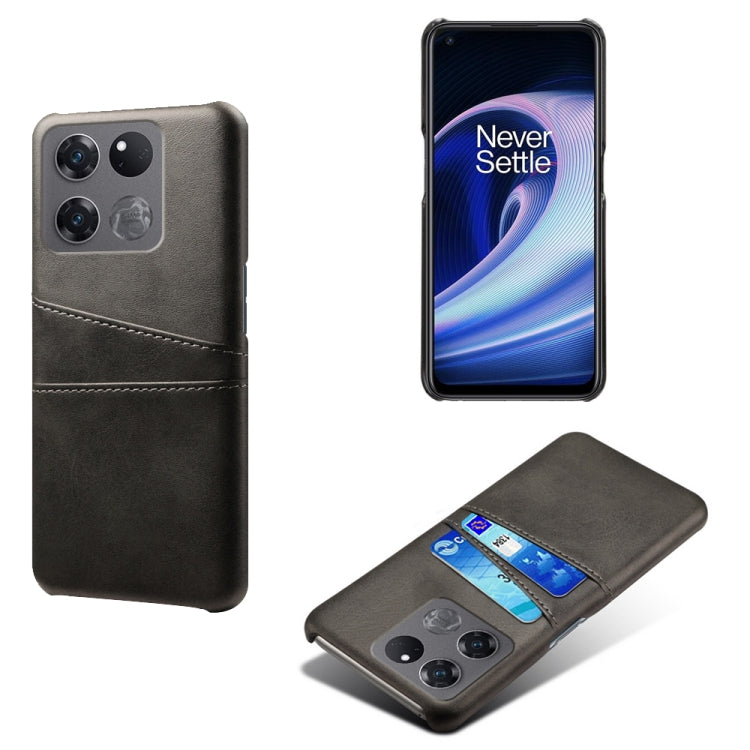 For OnePlus Ace Racing Dual Card Slots Calf Texture PC + PU Phone Case