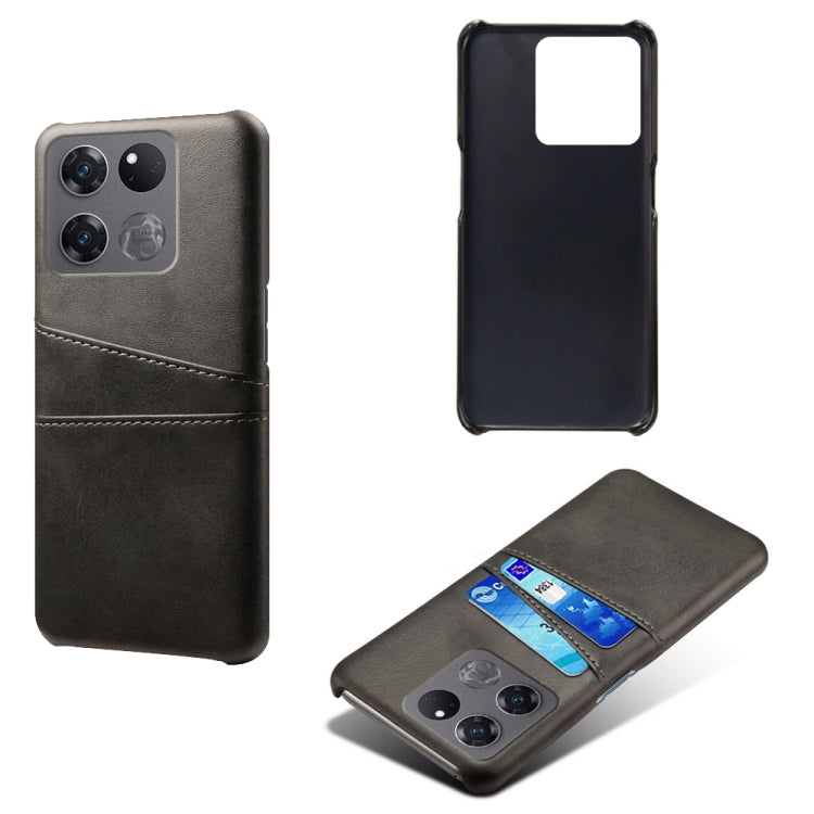 For OnePlus Ace Racing Dual Card Slots Calf Texture PC + PU Phone Case