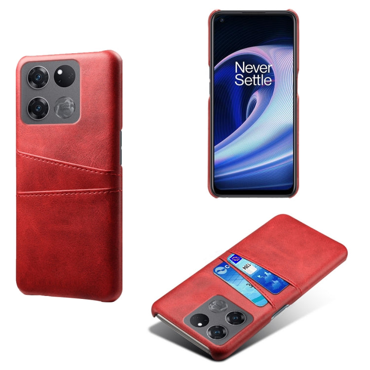 For OnePlus Ace Racing Dual Card Slots Calf Texture PC + PU Phone Case