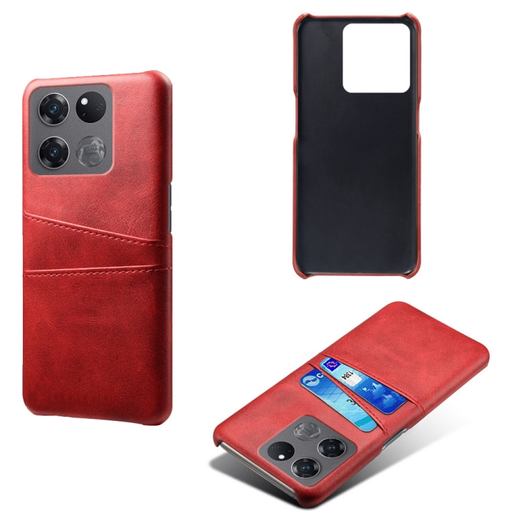 For OnePlus Ace Racing Dual Card Slots Calf Texture PC + PU Phone Case