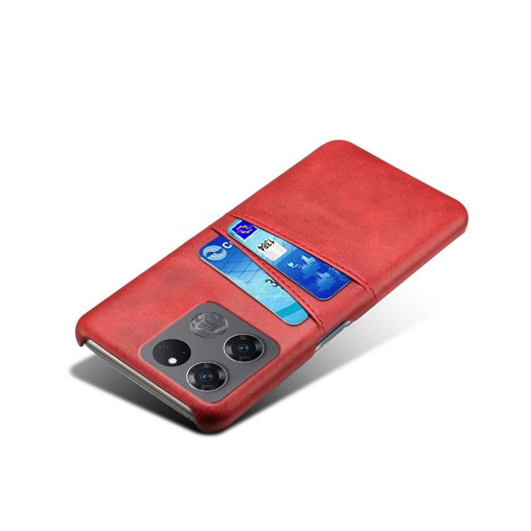 For OnePlus Ace Racing Dual Card Slots Calf Texture PC + PU Phone Case