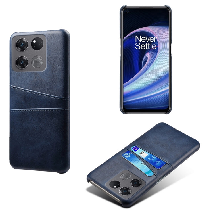 For OnePlus Ace Racing Dual Card Slots Calf Texture PC + PU Phone Case