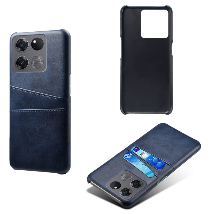 For OnePlus Ace Racing Dual Card Slots Calf Texture PC + PU Phone Case