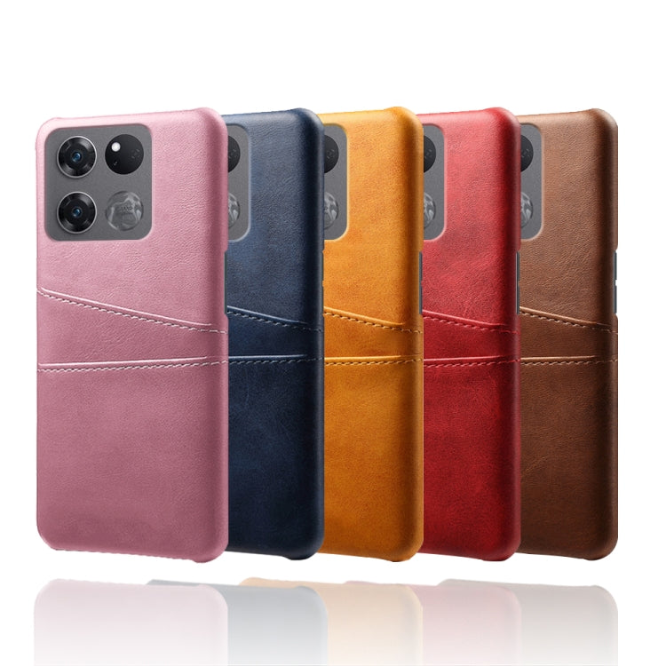 For OnePlus Ace Racing Dual Card Slots Calf Texture PC + PU Phone Case
