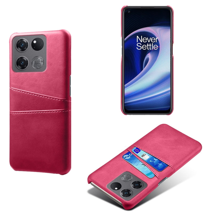 For OnePlus Ace Racing Dual Card Slots Calf Texture PC + PU Phone Case