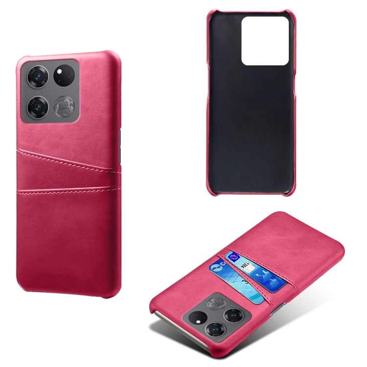 For OnePlus Ace Racing Dual Card Slots Calf Texture PC + PU Phone Case