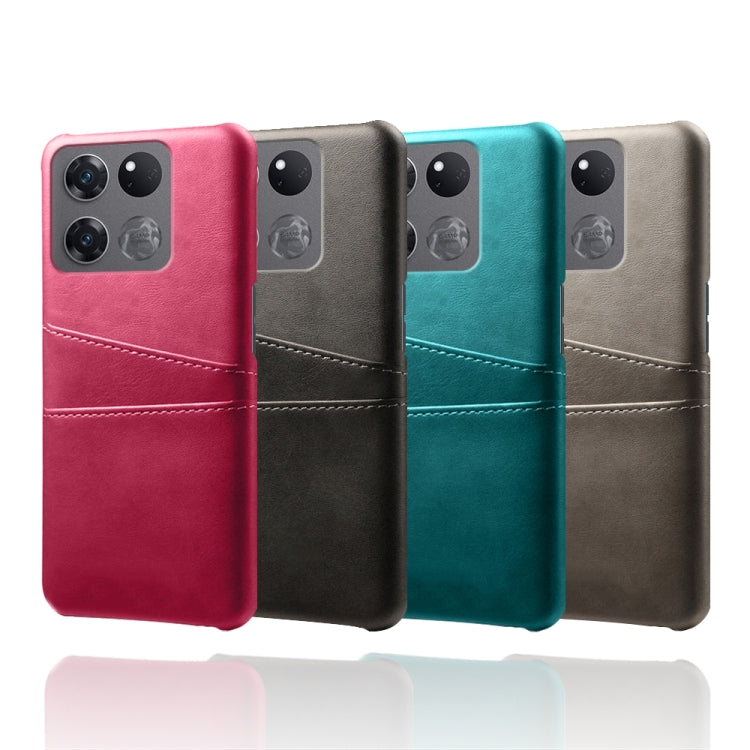 For OnePlus Ace Racing Dual Card Slots Calf Texture PC + PU Phone Case