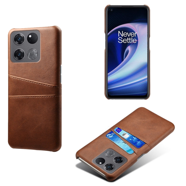 For OnePlus Ace Racing Dual Card Slots Calf Texture PC + PU Phone Case