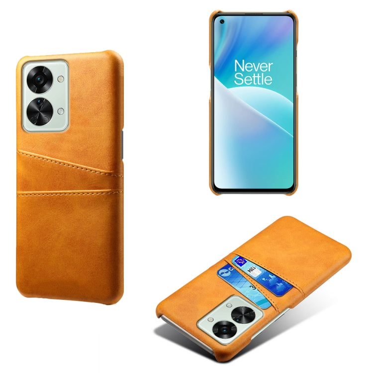 For OnePlus Nord 2T 5G Dual Card Slots Calf Texture PC + PU Phone Case