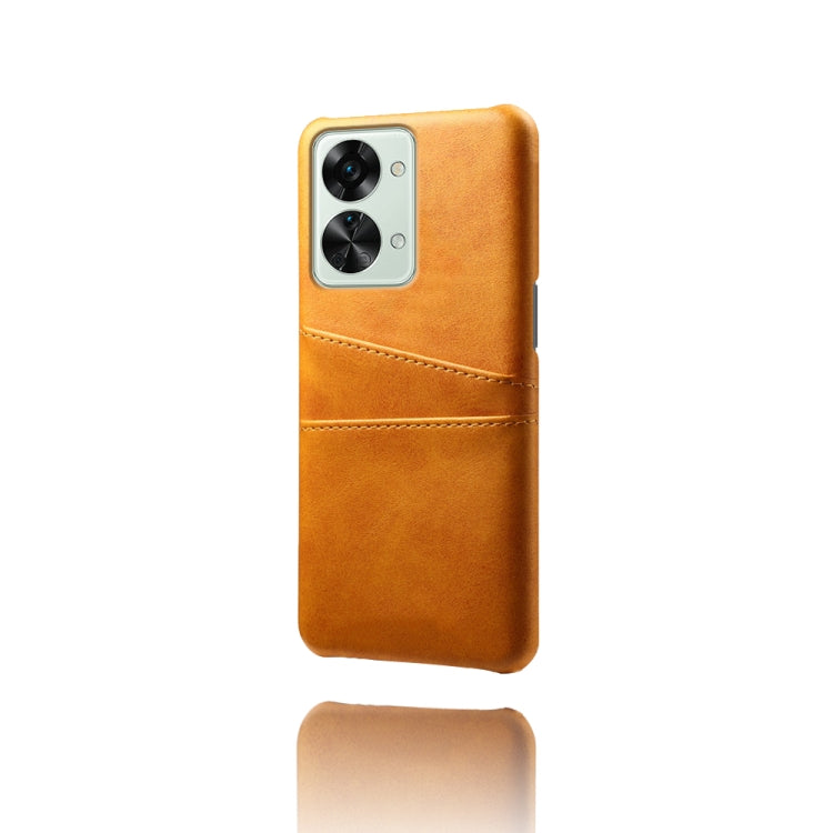 For OnePlus Nord 2T 5G Dual Card Slots Calf Texture PC + PU Phone Case
