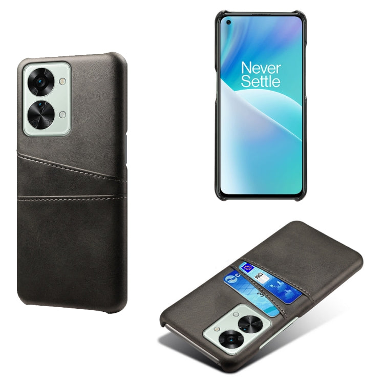 For OnePlus Nord 2T 5G Dual Card Slots Calf Texture PC + PU Phone Case