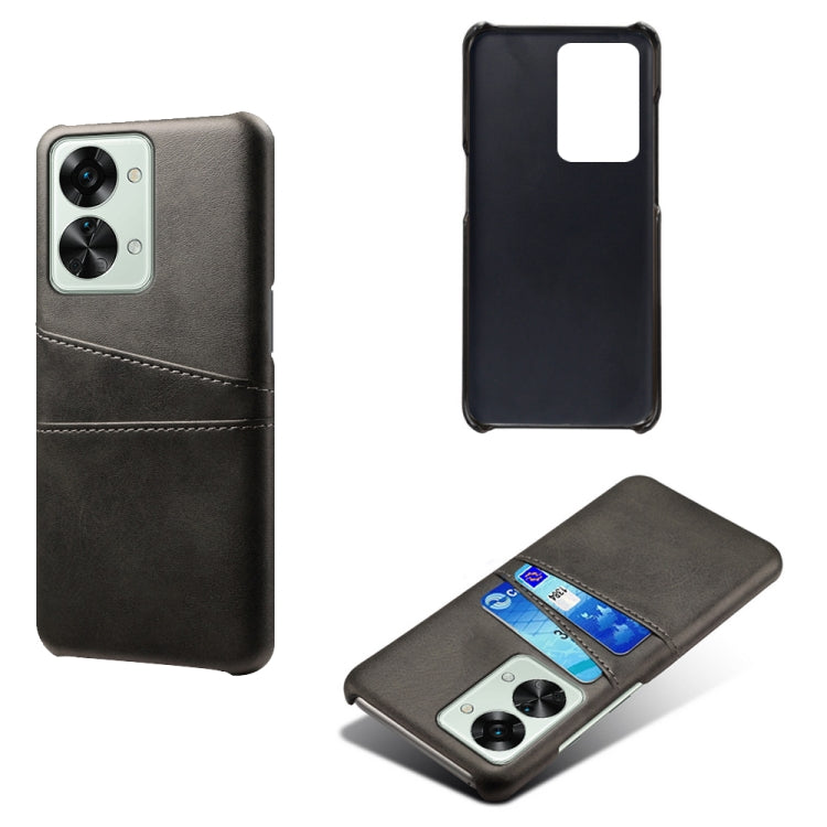 For OnePlus Nord 2T 5G Dual Card Slots Calf Texture PC + PU Phone Case