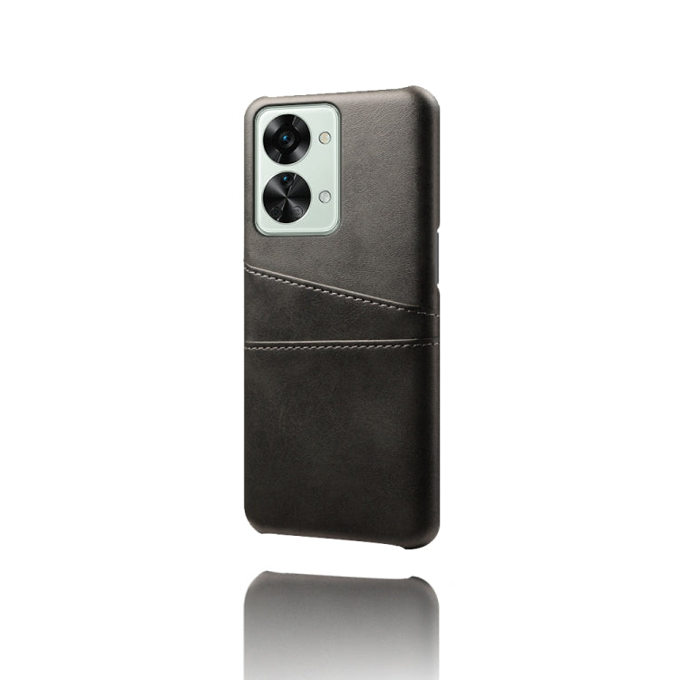 For OnePlus Nord 2T 5G Dual Card Slots Calf Texture PC + PU Phone Case